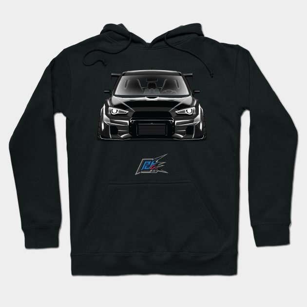 varis mitsubishi evox black Hoodie by naquash